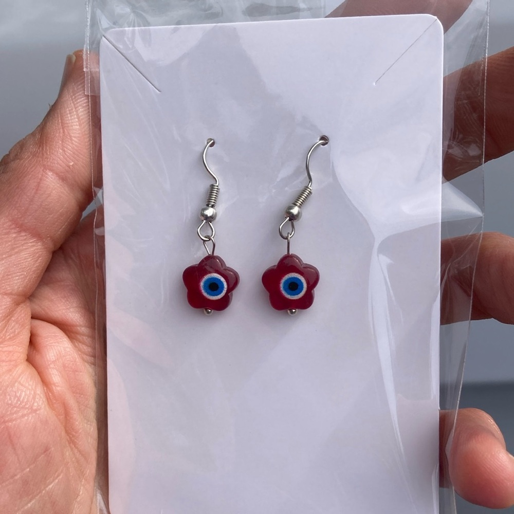 Evil Eye earrings.